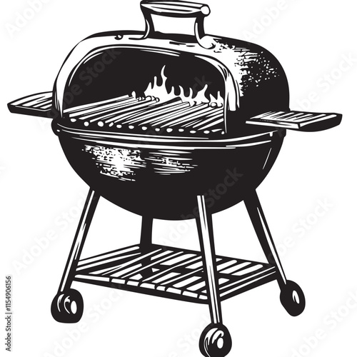 bbq grill clip art, clip art concept