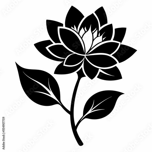 Blossom Bliss black silhouette vector