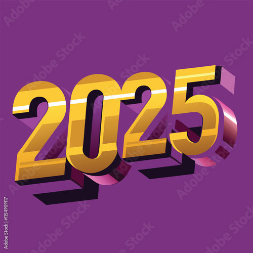 2025 shiny gold and purple texture text.