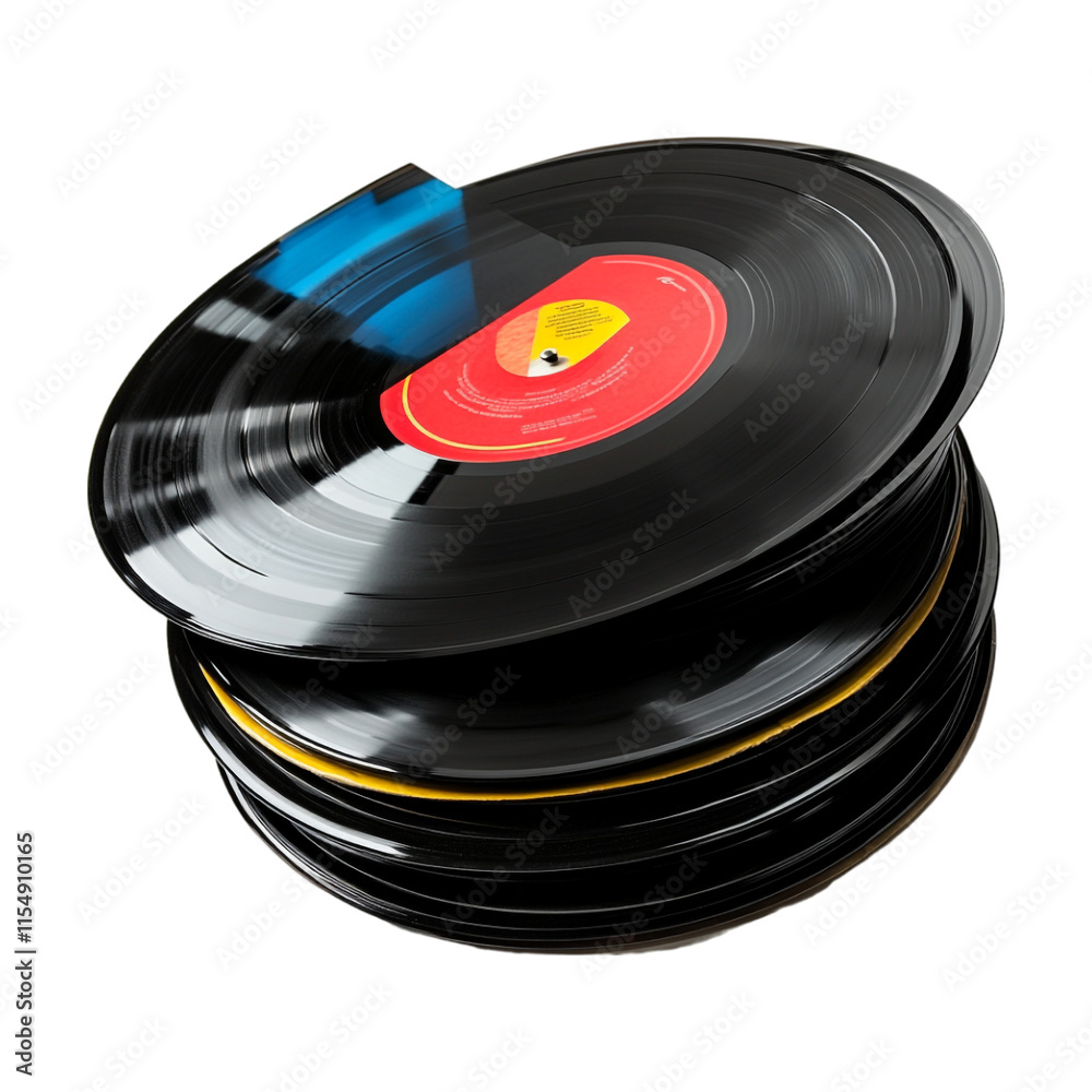 Stack of CDs or DVDs Disk on Transparent Background - Ai Generated Stack of CDs or DVDs Disk on Transparent Background - Ai Generated