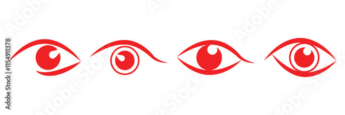 Eye icon. Set of hand drawn mystic evil eye vectors