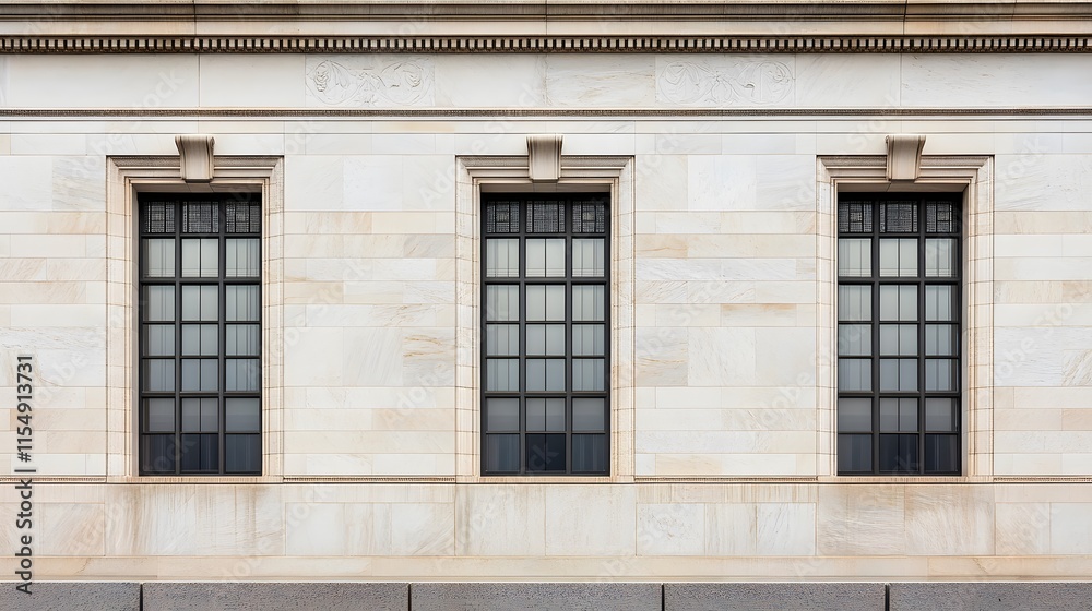 Obraz premium Federal Reserve building facade showcasing the iconic architecture and symbolic representation of economic stability and monetary policy in the United States