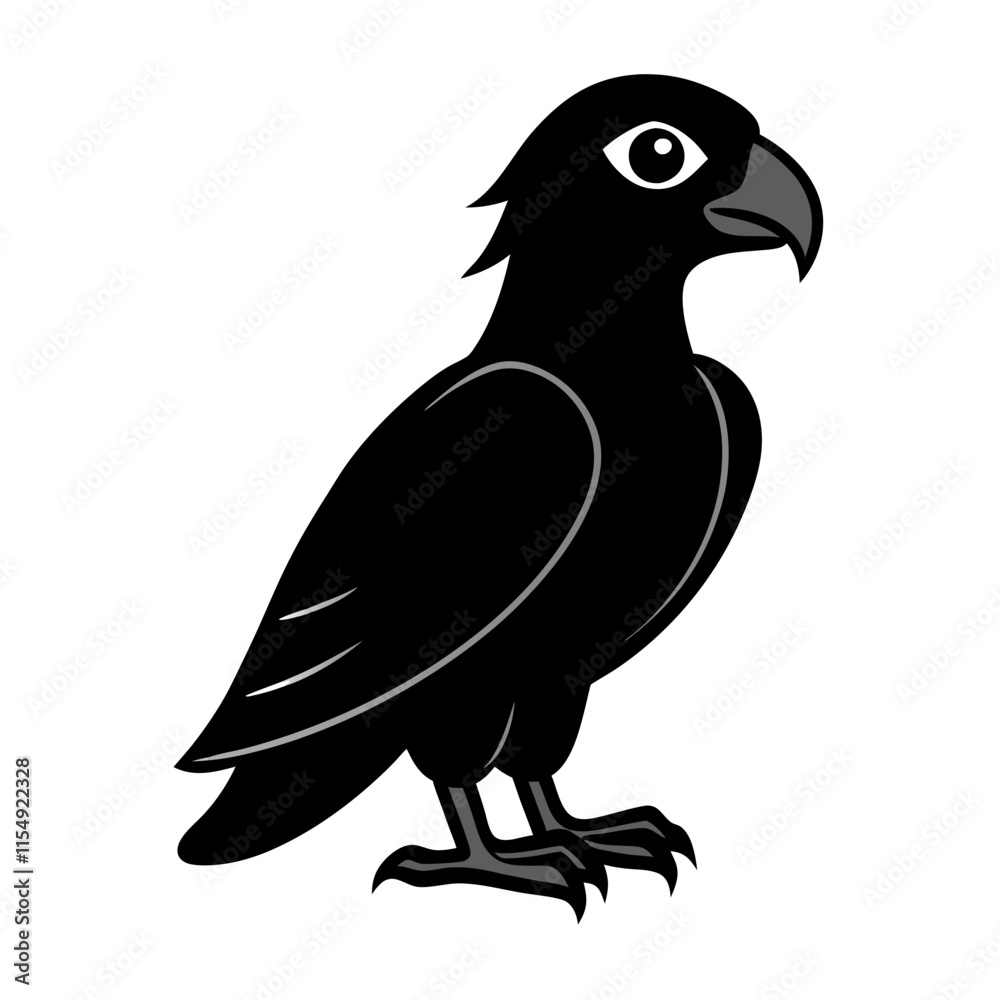 Fototapeta premium Falcon cartoon vector silhouette