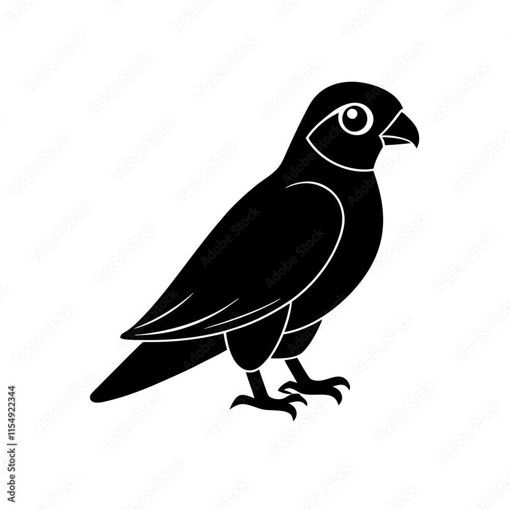 Obraz premium Falcon cartoon vector silhouette