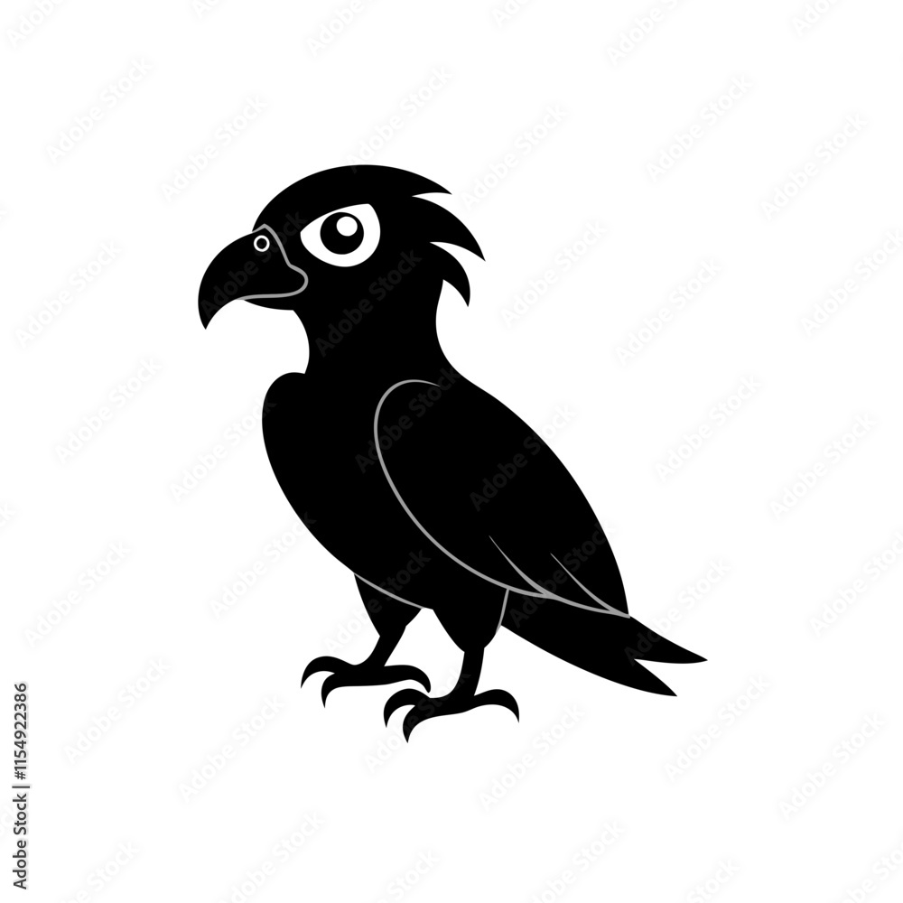Obraz premium Falcon cartoon vector silhouette