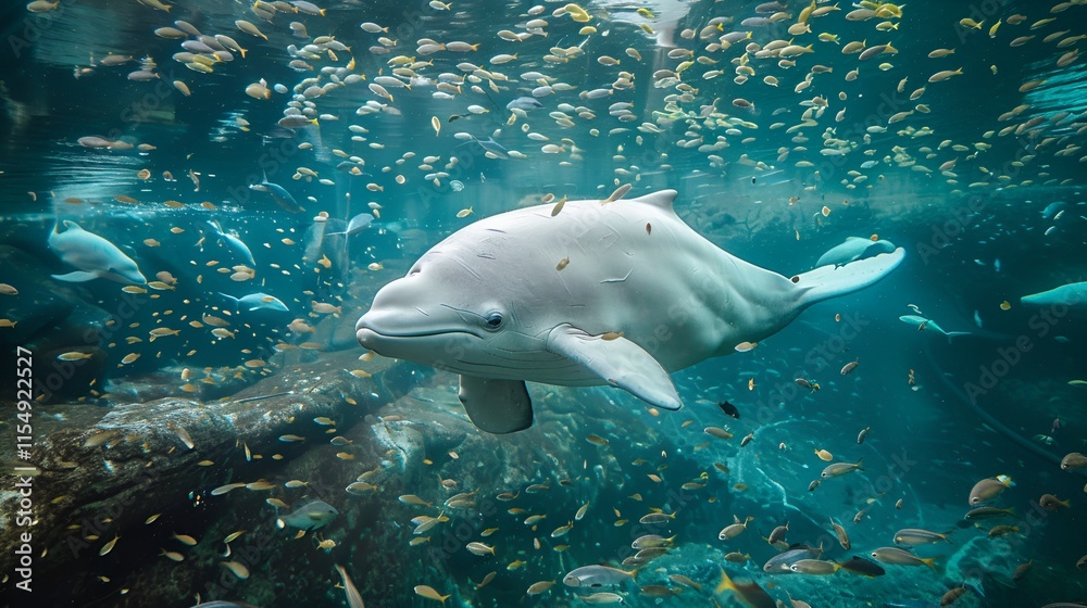 Naklejka premium beluga whale 