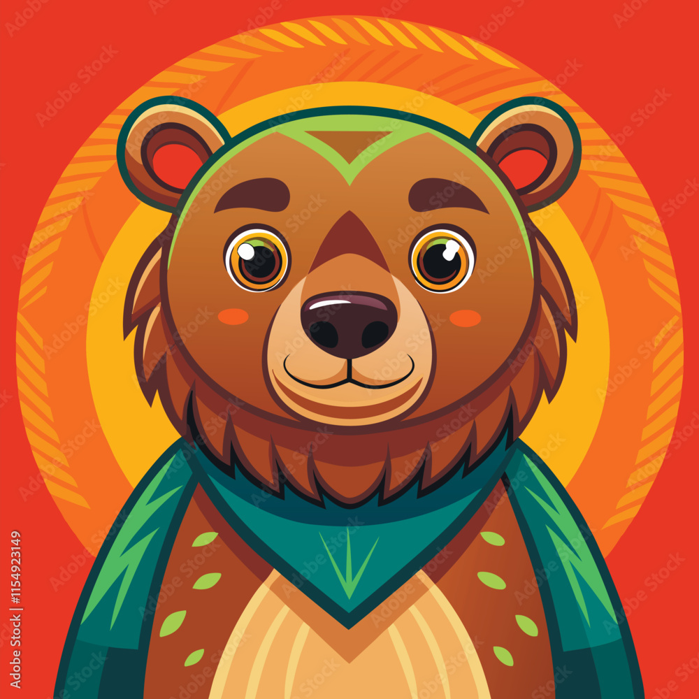 Fototapeta premium cute vector illustration of bear cartoon style 