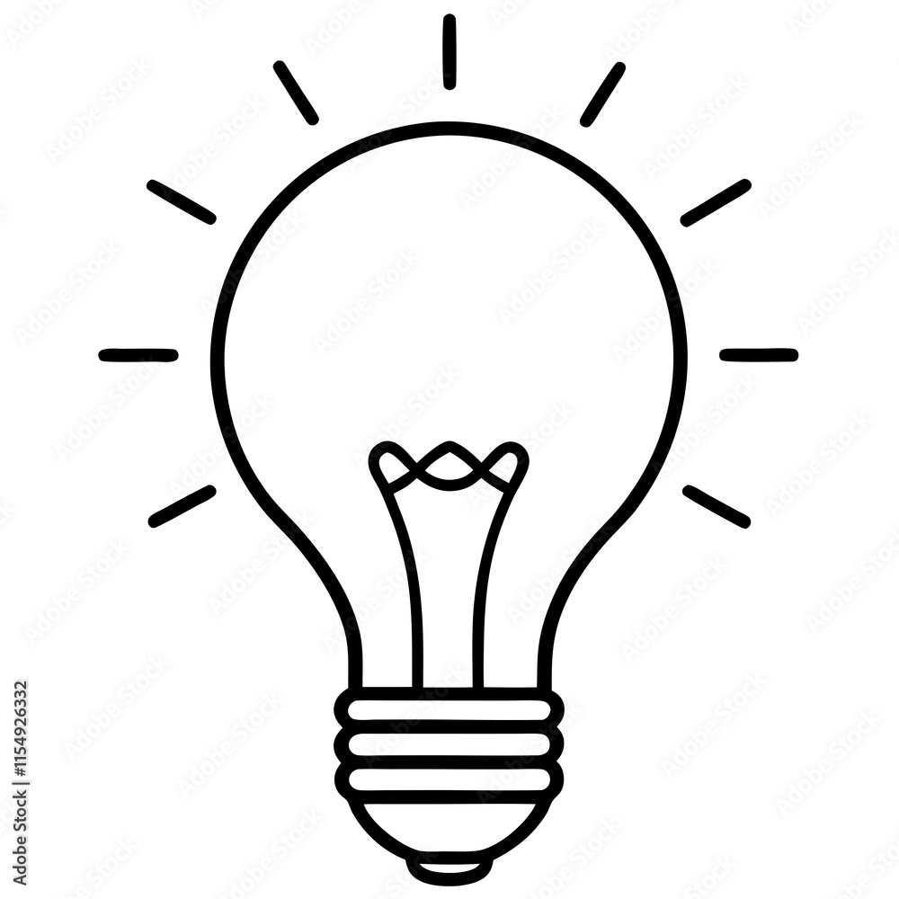 Lightbulb Idea Line Art Vector Design Lightbulb Idea Line Art Vector Design