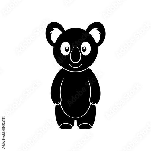 Koala cartoon vector silhouette photo