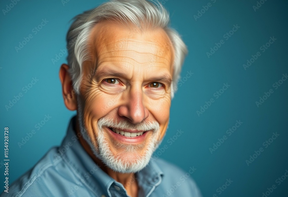 Fototapeta premium Portrait of an old man with a warm smile