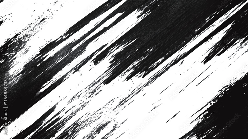 Obraz premium Grunge black and white urban vector texture. design brush strokes. Overlay texture. Faded black-white dyed paper texture. Sketch grunge design. Use for poster, cover, banner, mock-up, stickers layout.