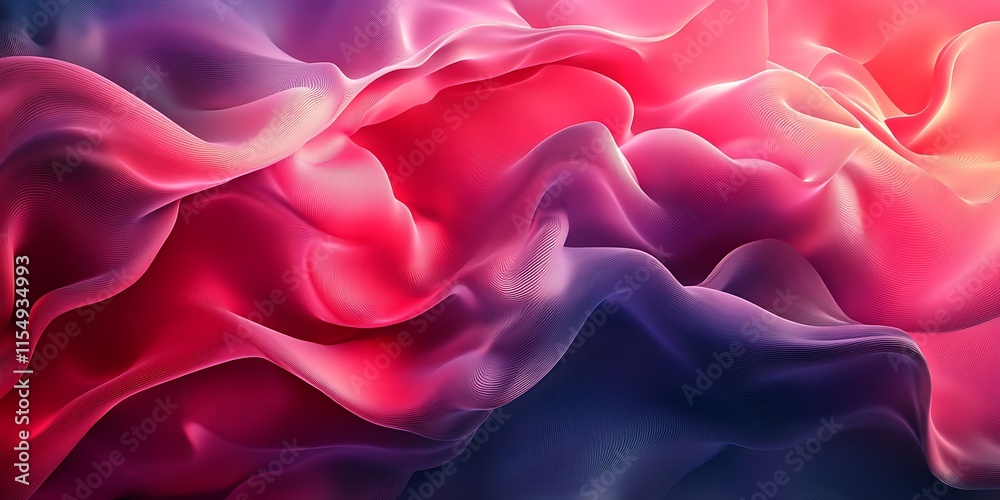 Obraz premium Abstract pink and blue flowing fabric texture.