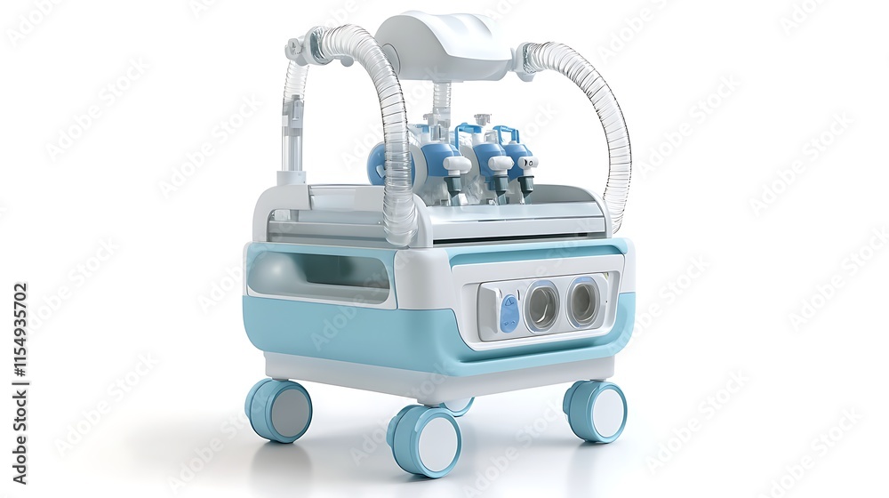 Electrocardiogram machine on white background Electrocardiogram machine on white background