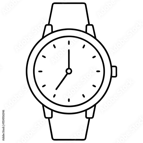 Minimalist Line Art Watch Design Sleek Dial & Clean Straps