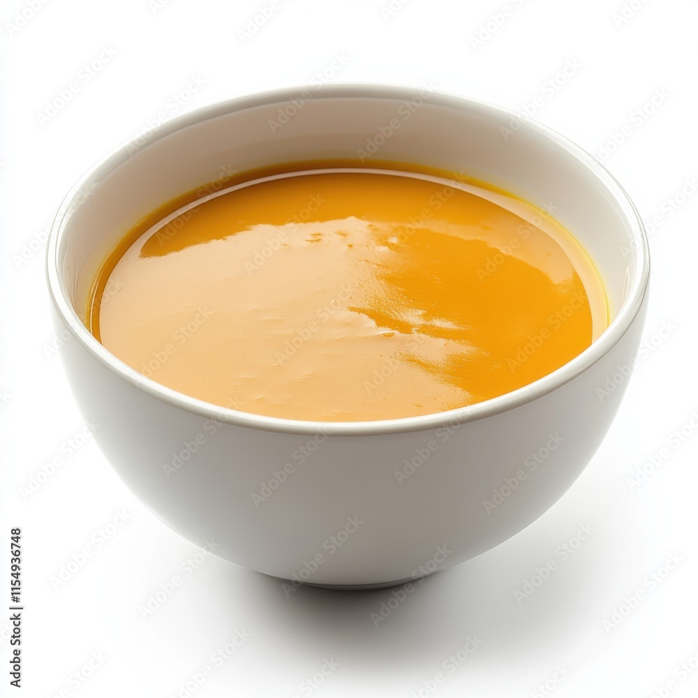 Pumpkin soup in a bowl. Featuring a creamy texture and spices