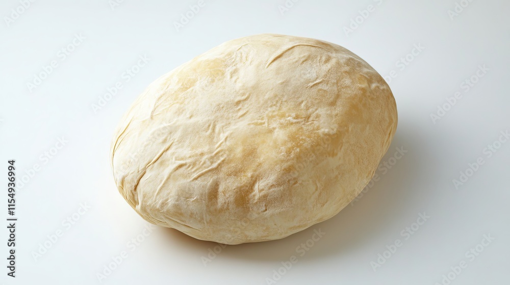 Pita Bread: A round, pocket-style pita bread with a soft, chewy texture and lightly browned surface, displayed on a bright white background Pita Bread: A round, pocket-style pita bread with a soft, chewy texture and lightly browned surface, displayed on a bright white background