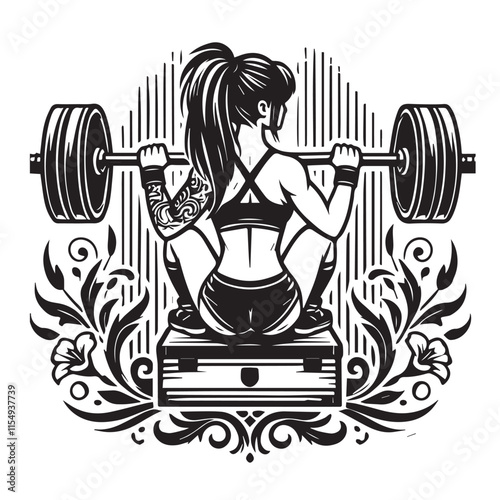 girl lifting weights