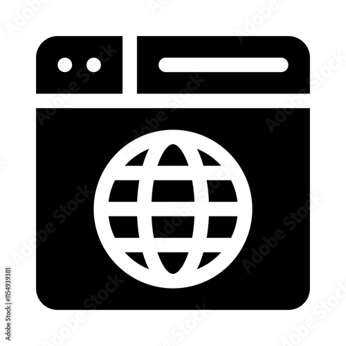 web browser glyph icon