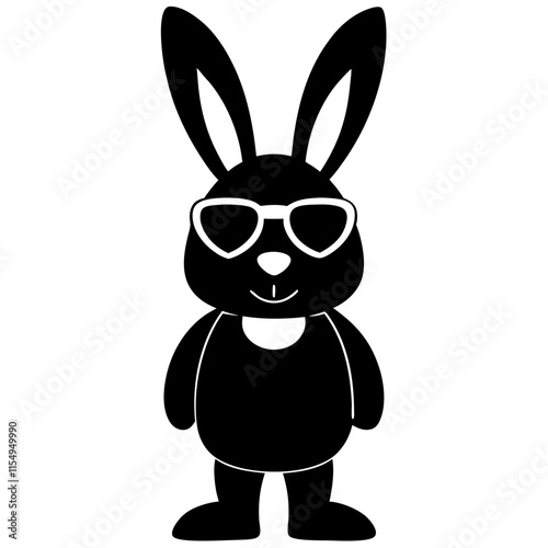 bunny sunglasses silhouette