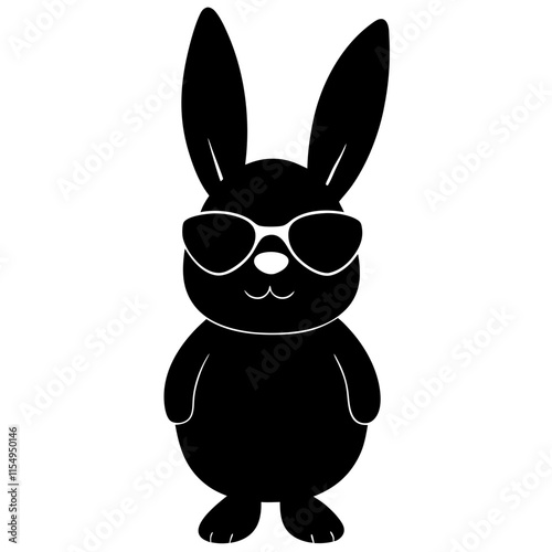 bunny sunglasses silhouette