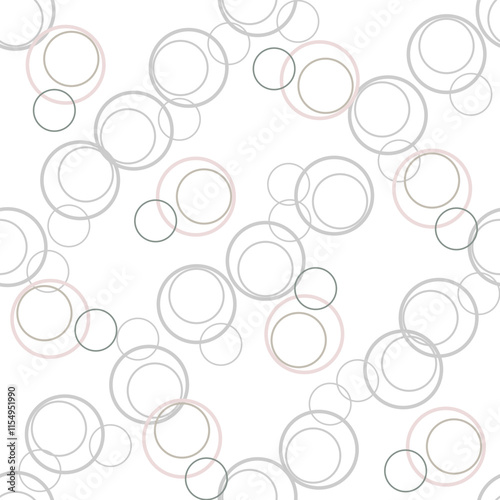 Gray bubble in white seamless pattern