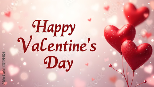 Wallpaper Mural Happy Valentine's Day. Romantic hearts. Love and celebration. Torontodigital.ca