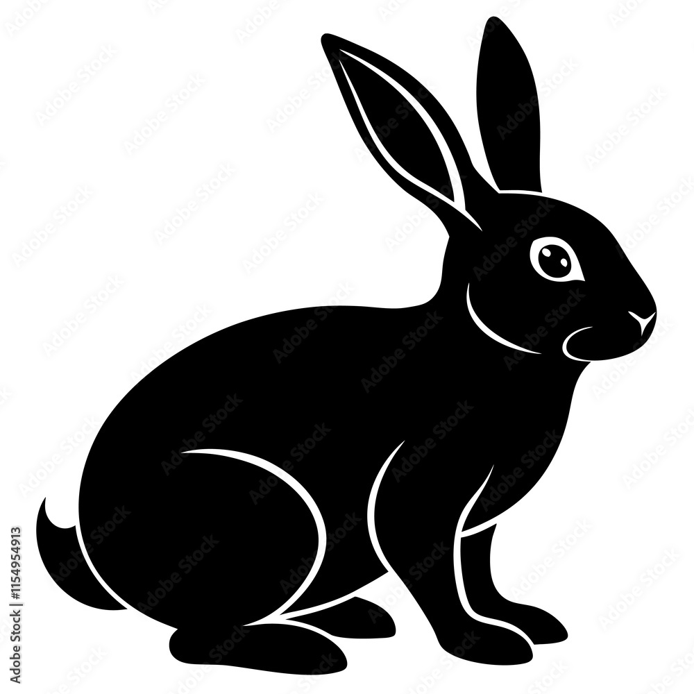 Obraz premium rabbit Vector silhouette