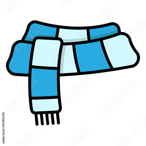 Illustration of Scarf Filled Icon Design