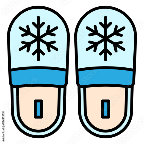 Illustration of Sandals Filled Icon Design