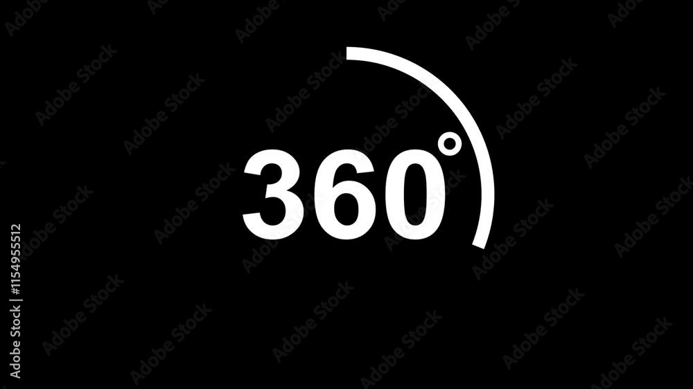 360 degree view icon animation, Icon 360° animation with optional lama matte. Chroma key included