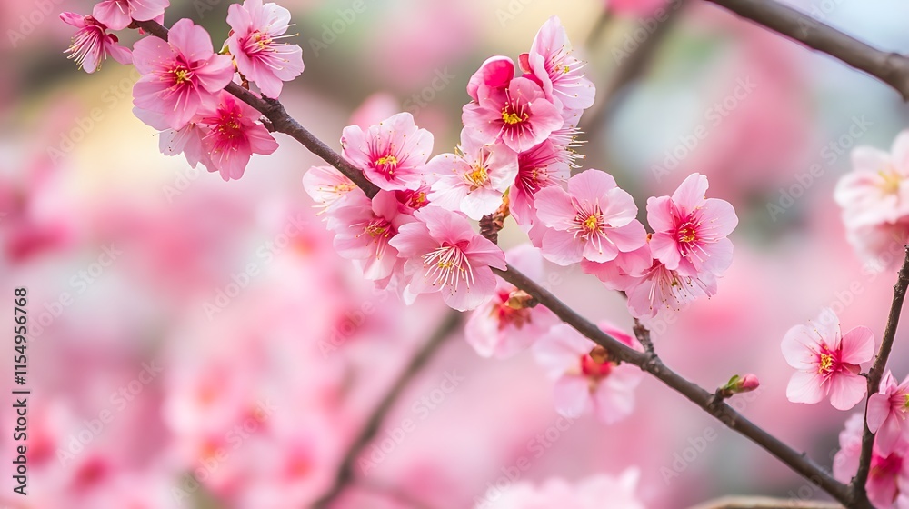 Beautiful Pink Cherry Blossoms in Spring. Nature, Springtime, Floral Beauty Beautiful Pink Cherry Blossoms in Spring. Nature, Springtime, Floral Beauty