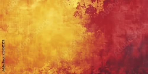 A textured backdrop in shades of yellow and crimson, showcasing a creative brushstroke design with a grunge effect. This vivid background is both yellow and crimson.