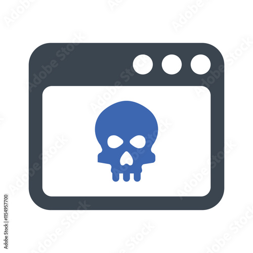 Webpage virus infected icon