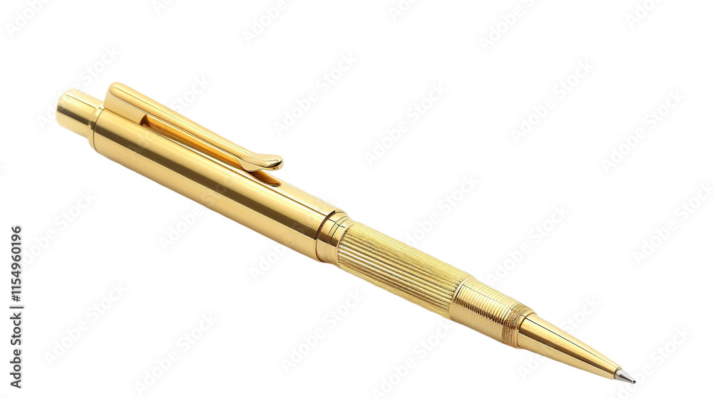 Golden Luxury Pen on transparent background PNG. Golden Luxury Pen on transparent background PNG.