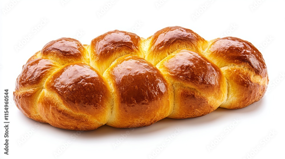 Brioche Bread: A soft and buttery brioche loaf with a slightly sweet flavor and a golden, fluffy texture, set against a clean white background. Brioche Bread: A soft and buttery brioche loaf with a slightly sweet flavor and a golden, fluffy texture, set against a clean white background.