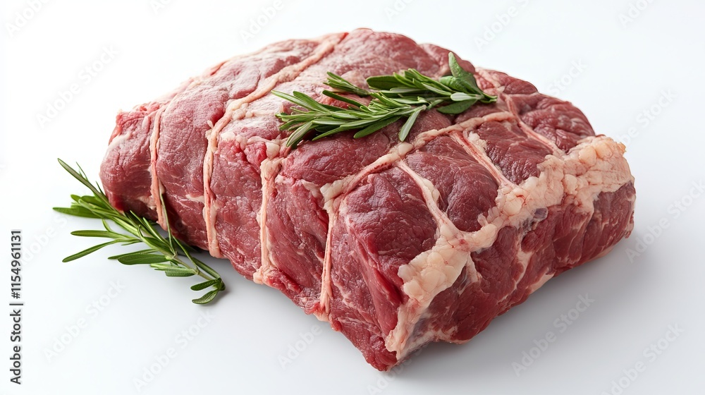 Beef Roast: A whole beef roast with a crispy, golden-brown crust and a tender, pink center, placed on a white background. Beef Roast: A whole beef roast with a crispy, golden-brown crust and a tender, pink center, placed on a white background.