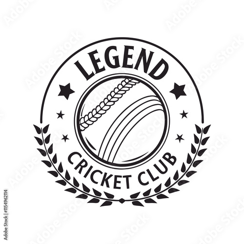 Vintage Cricket Club Logo Design
