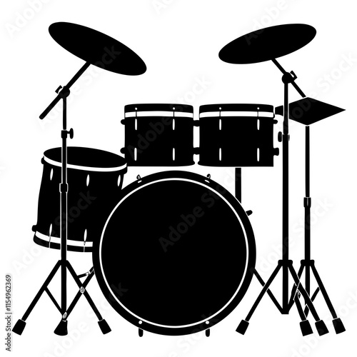 drum kit isolated on white