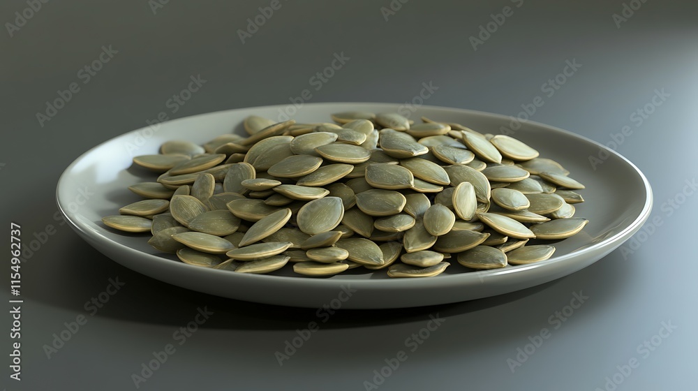 A perfect shot of pumpkin seeds on a plate High quality A perfect shot of pumpkin seeds on a plate High quality