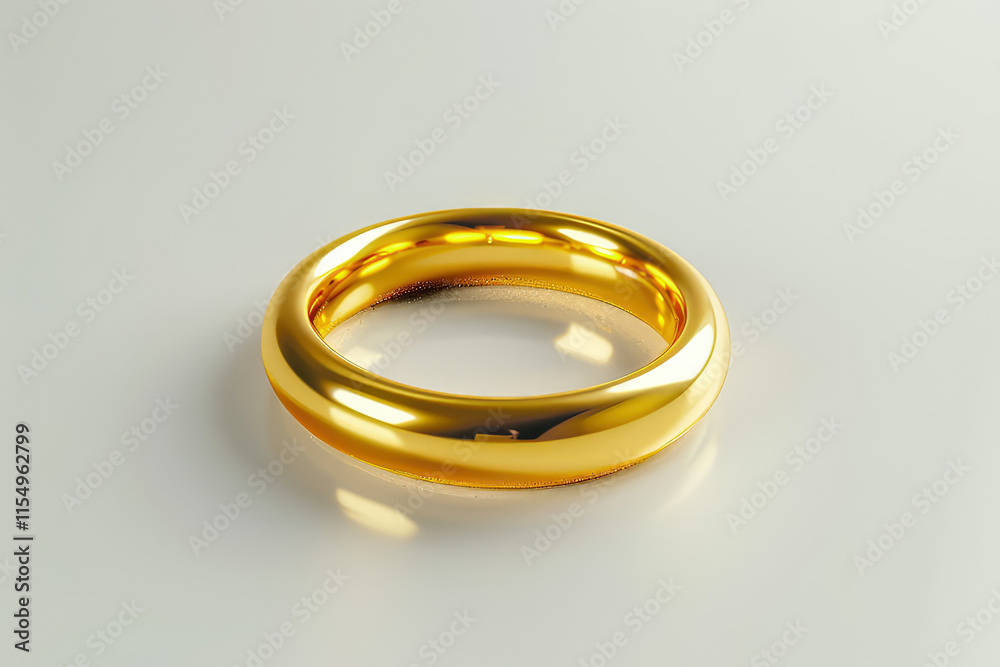 A shiny gold ring resting on a smooth surface, symbolizing elegance and commitment. isolated on white background A shiny gold ring resting on a smooth surface, symbolizing elegance and commitment. isolated on white background