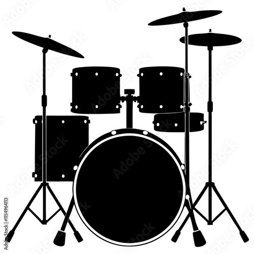 drum kit isolated on white