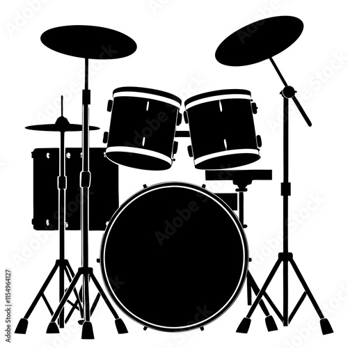 drum kit isolated on white