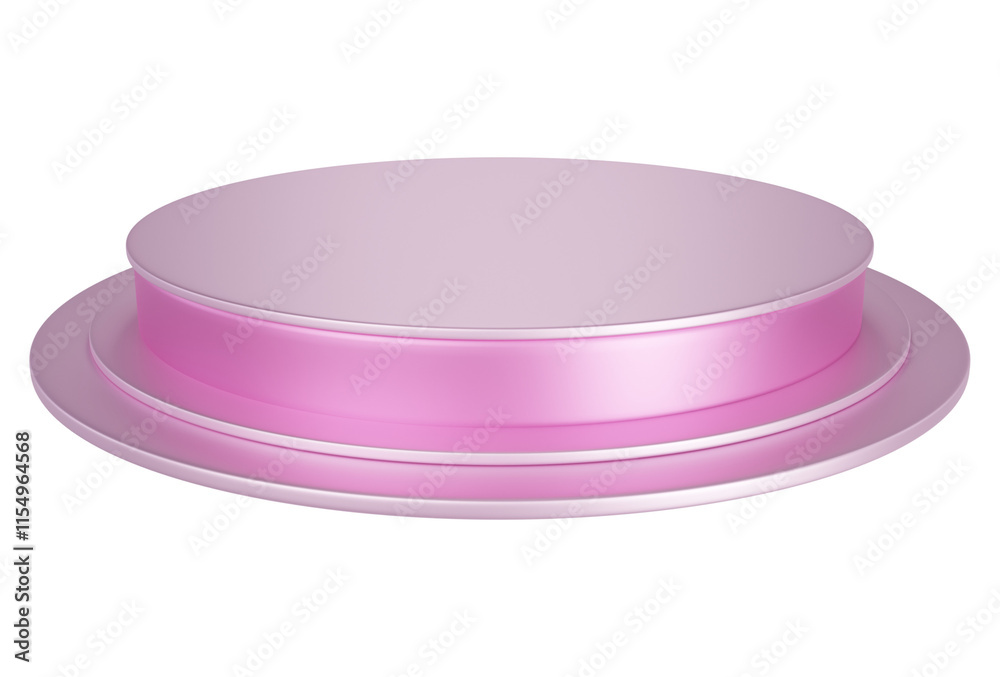 Pink pedestal display platform with tiered modern podium stand. Empty Exhibition stage background or empty product shelves. Pink pedestal display platform with tiered modern podium stand. Empty Exhibition stage background or empty product shelves.