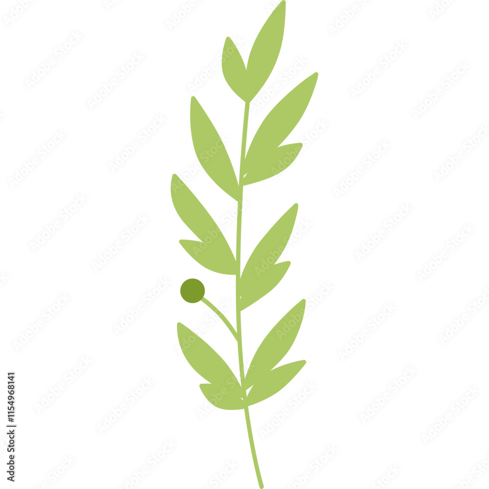 Fototapeta premium leaf design element on transparent background