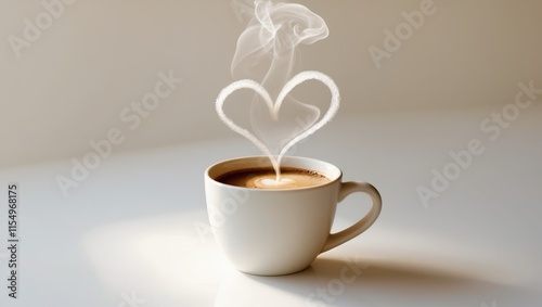there is a cup of coffee with a heart drawn in it photo