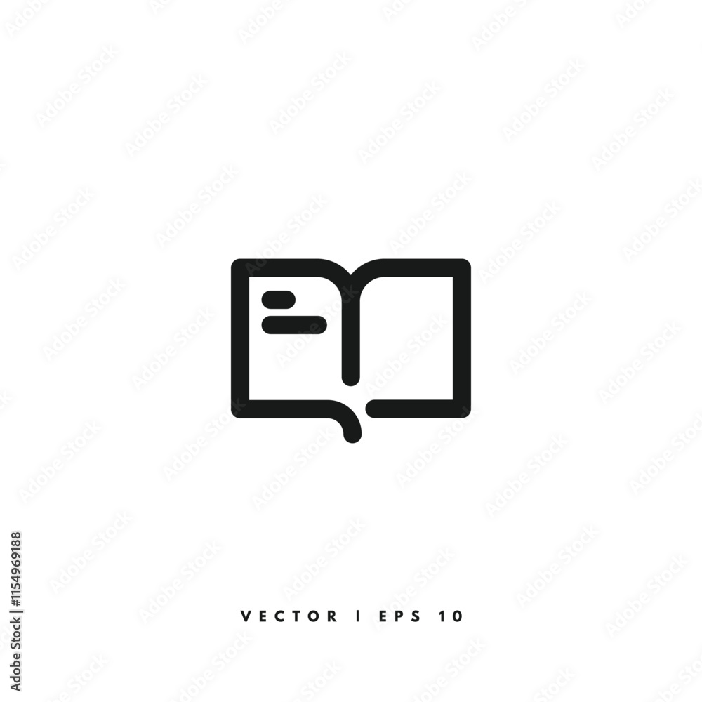 Open Book Icon. Editable Stroke Open Book Icon. Editable Stroke