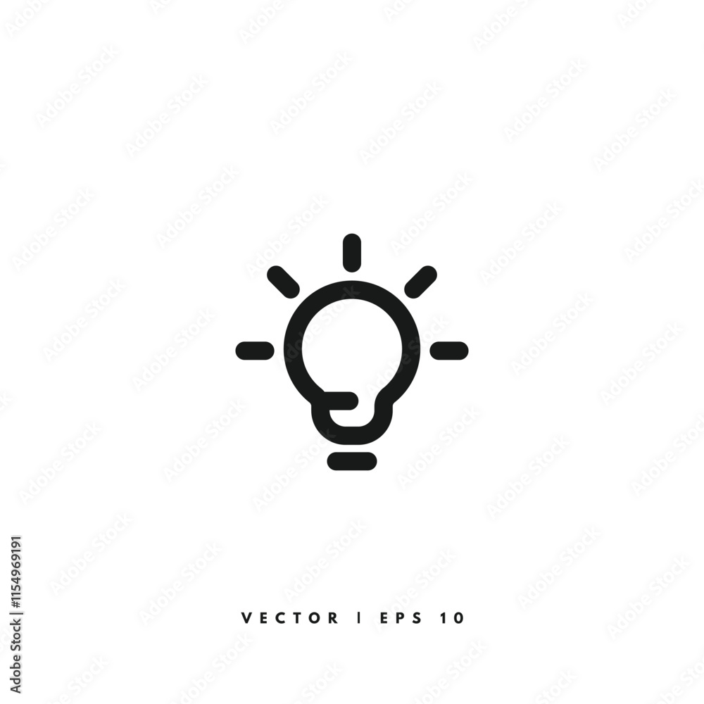 Light Bulb Icon. Editable Stroke Light Bulb Icon. Editable Stroke