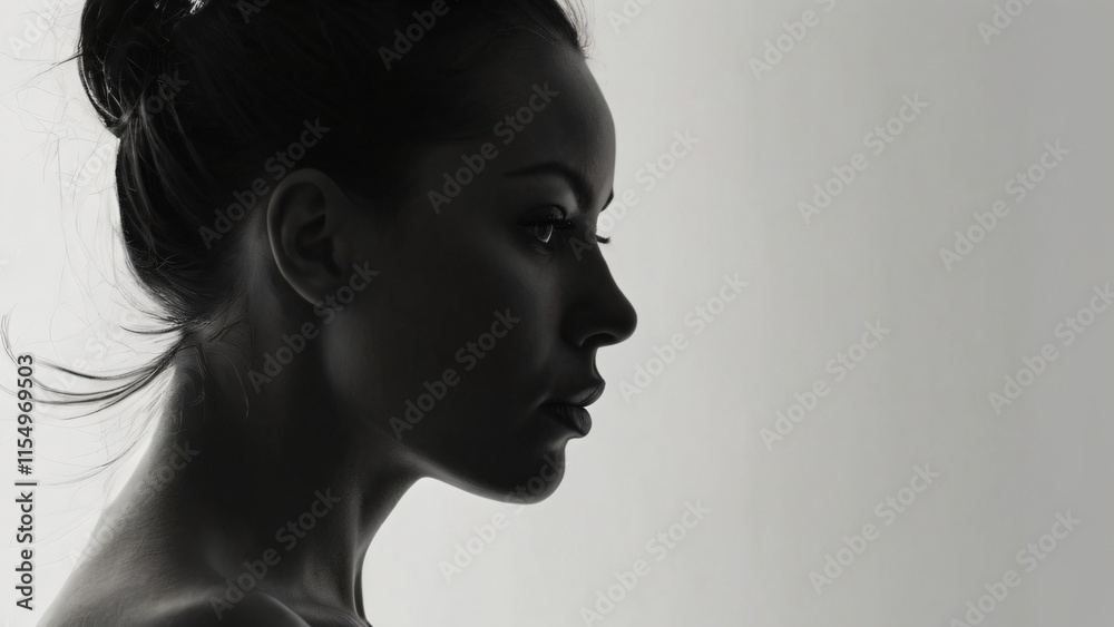 Fototapeta premium A monochrome, blurred portrait emphasizing light and texture.