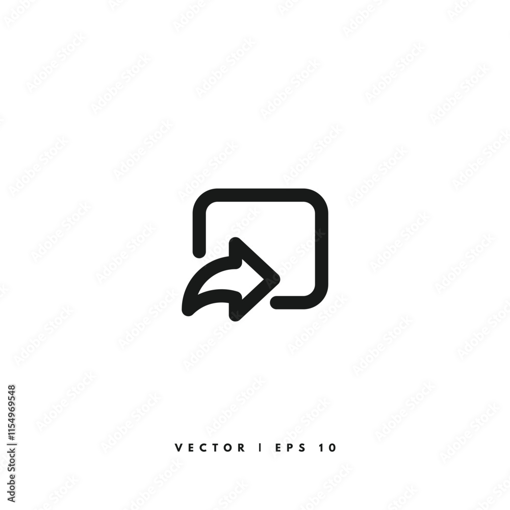 Message Share Icon. Editable Stroke Message Share Icon. Editable Stroke