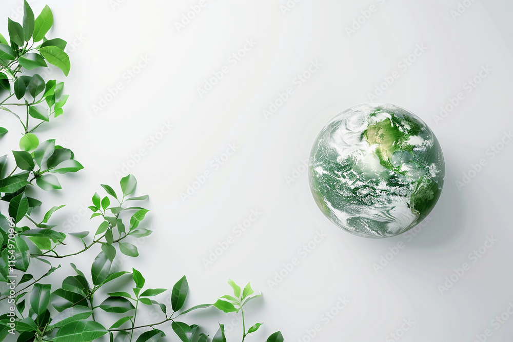 Greeting card with holiday composition for world environment day Greeting card with holiday composition for world environment day